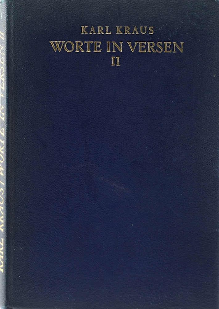 Kraus, Worte in Versen II.