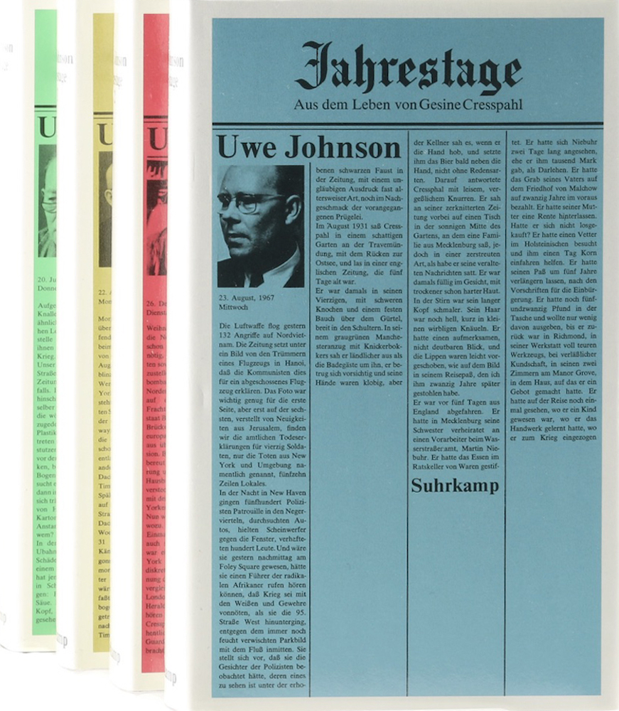 Johnson, Jahrestage. Aus dem Leben von Gesine Cresspahl. 27.-33. Tsd.; 20.-27. T