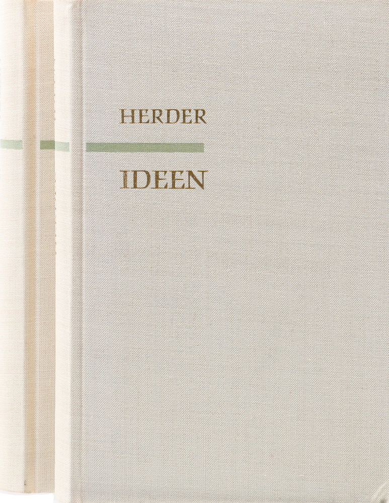 Herder, Ideen zur Philosophie der Geschichte der Menschheit. 1. Aufl. 2 Bände.