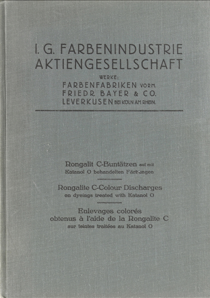 Rongalit C-Buntätzen auf mit Katanol O behandelten Färbungen. Druckmuster aus de
